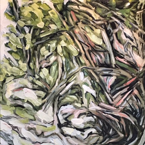 Twirls Acrylic on Canvas 24 by 4